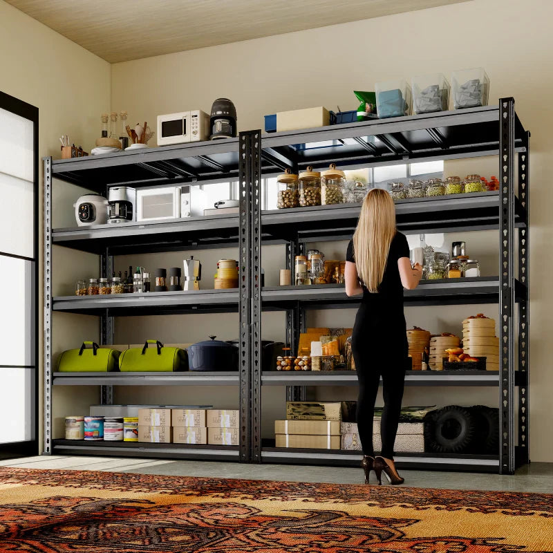 3000 LBS 5 Tiers Heavy Duty Storage Shelves Adjustable Metal Shelving for Garage, Pantry, Kitchen and Basement