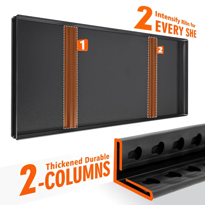 32"W Garage Shelving Heavy Duty, 2000lbs Adjustable Garage Storage Shelves 5 Tier Metal Shelving for Basement Pantry Warehouse Garage