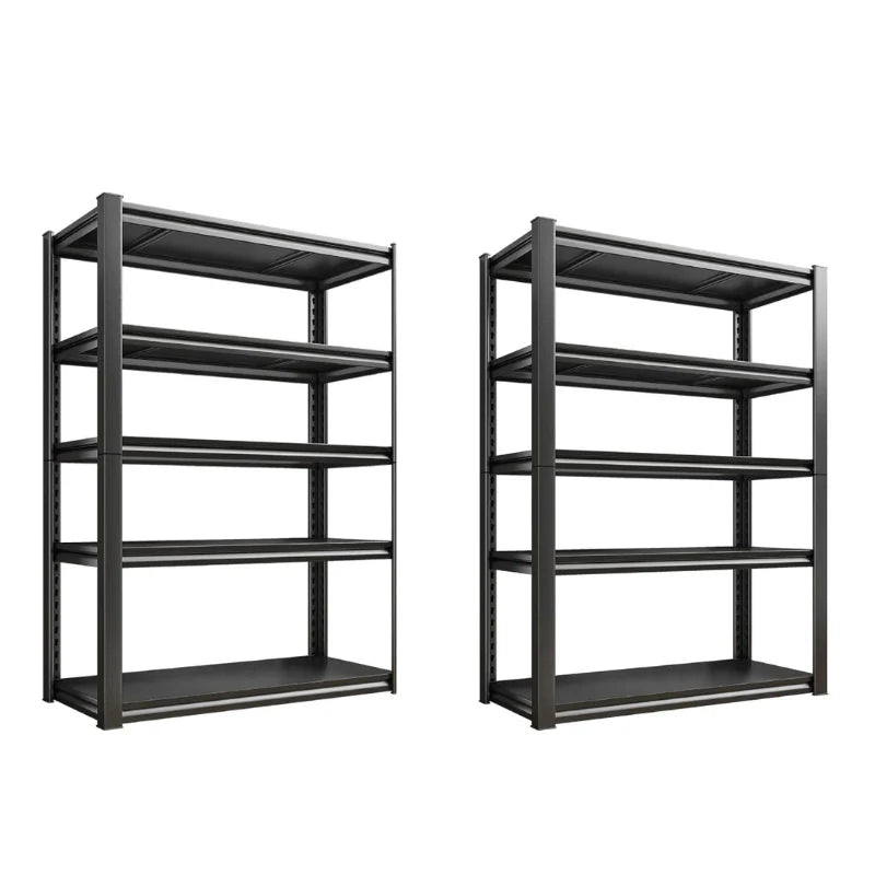 2 Packs 31.5"W Heavy Duty Storage Shelves, 5-Tier 2000 Lbs Adjustable Metal Shelving Units for Garage, Basement, Warehouse, Pantry