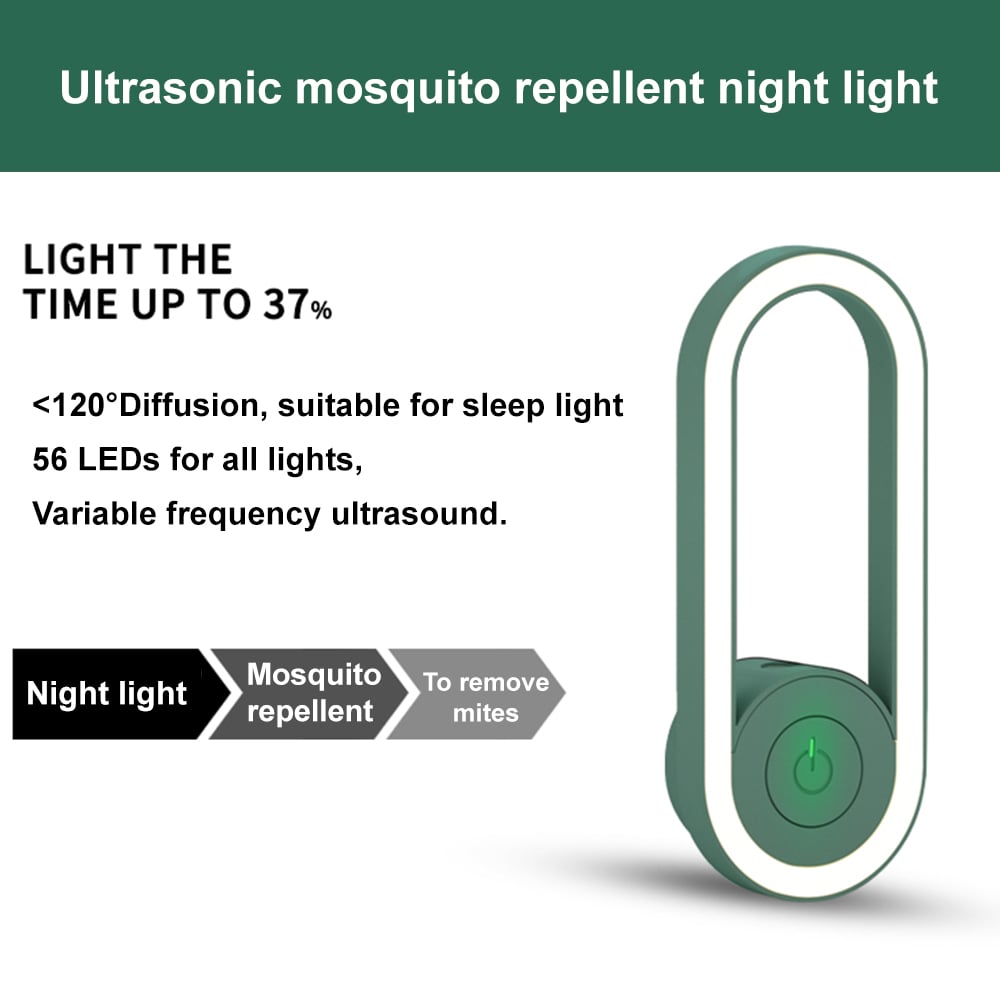 2025 Latest Frequency Conversion Ultrasonic Mosquito Killer with LED Sleeping Light