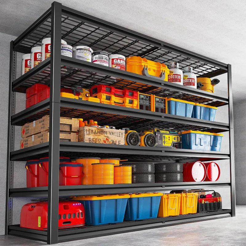 55.2"W 3500LBS Industrial Shelving 6-Tier Adjustable Heavy Duty Shelves for Garage Basement Warehouse
