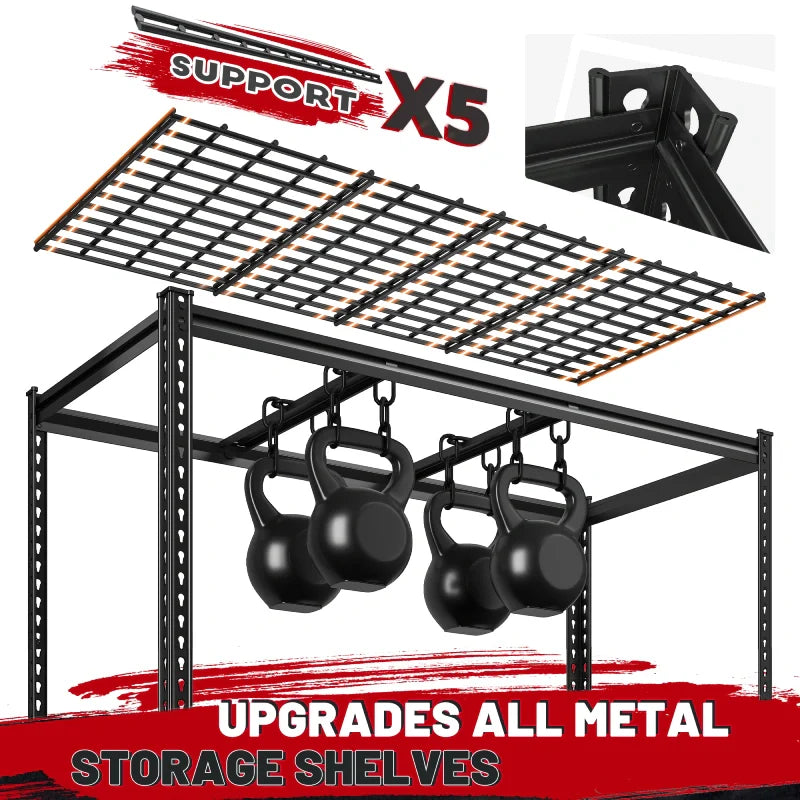 55“W x 72"H 3000LBS Metal Garage Storage Racks Basement Shelving Adjustable Industrial Shelving for Garage, Warehouse, Pantry