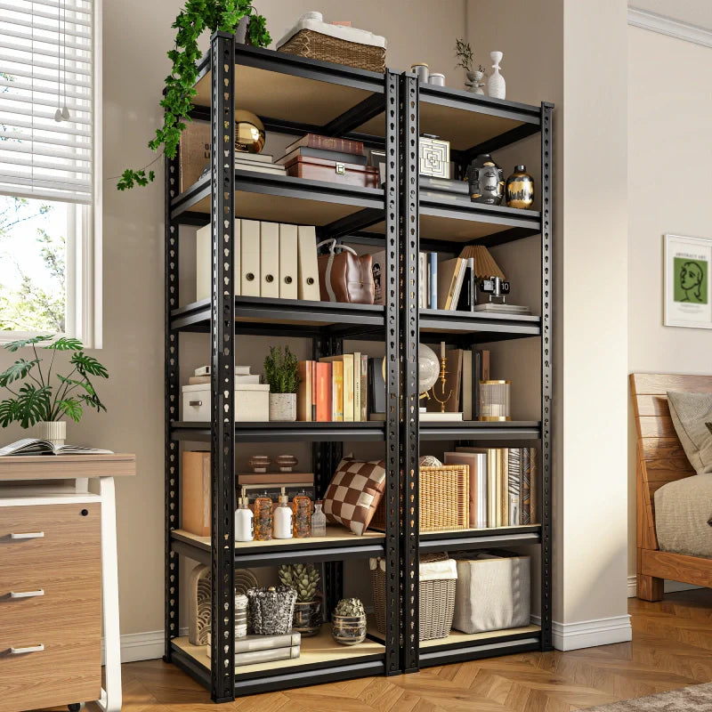 16"W Corner Shelves, 6-Tier Adjustable Storage Shelving Units, 2250lbs Corner Shelf for Living Room Pantry Dorm