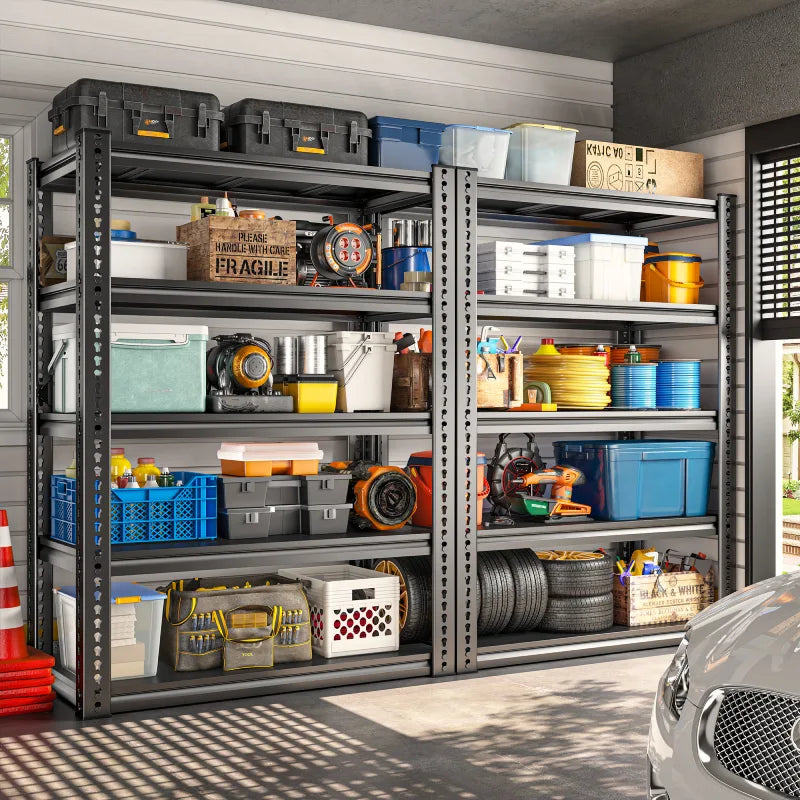 31.7" W Storage Shelves 2000 lbs Adjustable 5-Tier Metal Shelving Units and Storage Rack Shelf