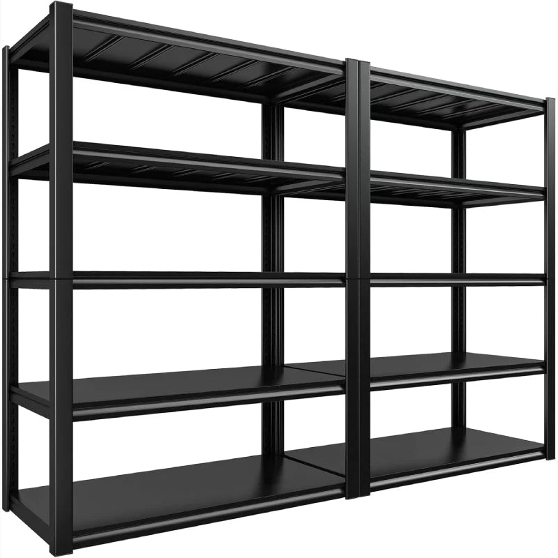 2 Packs 72.2"H Garage Storage Shelves 3000LBS Heavy Duty Rack, Industrial Shelves for Basement Warehouse