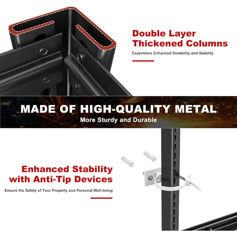 55.2"W 3500LBS Industrial Shelving 6-Tier Adjustable Heavy Duty Shelves for Garage Basement Warehouse