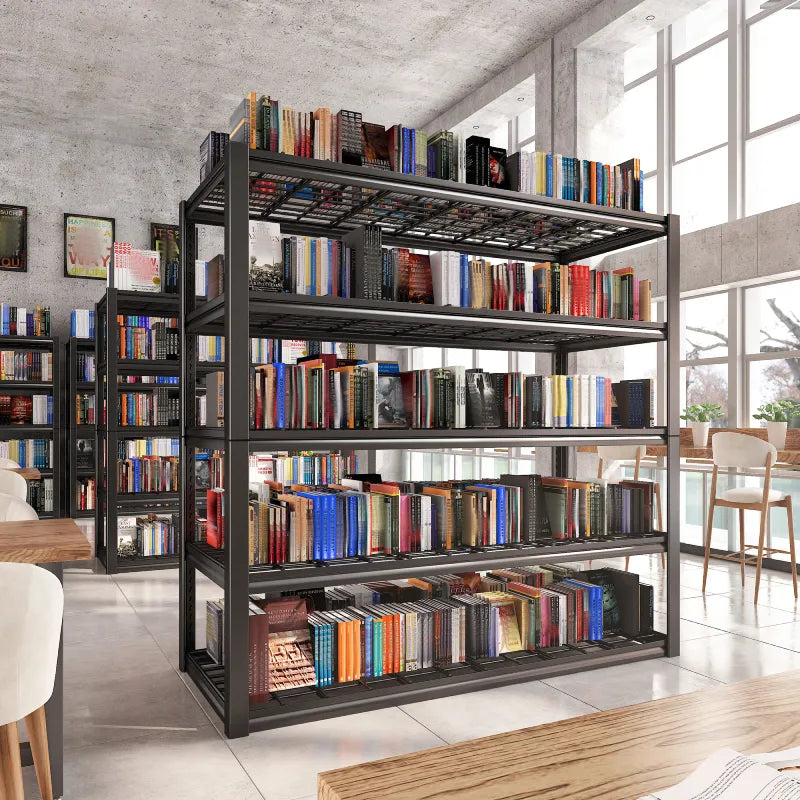 48.4"W 3000 LBS Metal Storage Shelves for Garage Inventory Shelving 5 Tiers Adjustable Basement Shelving Units for Warehouse