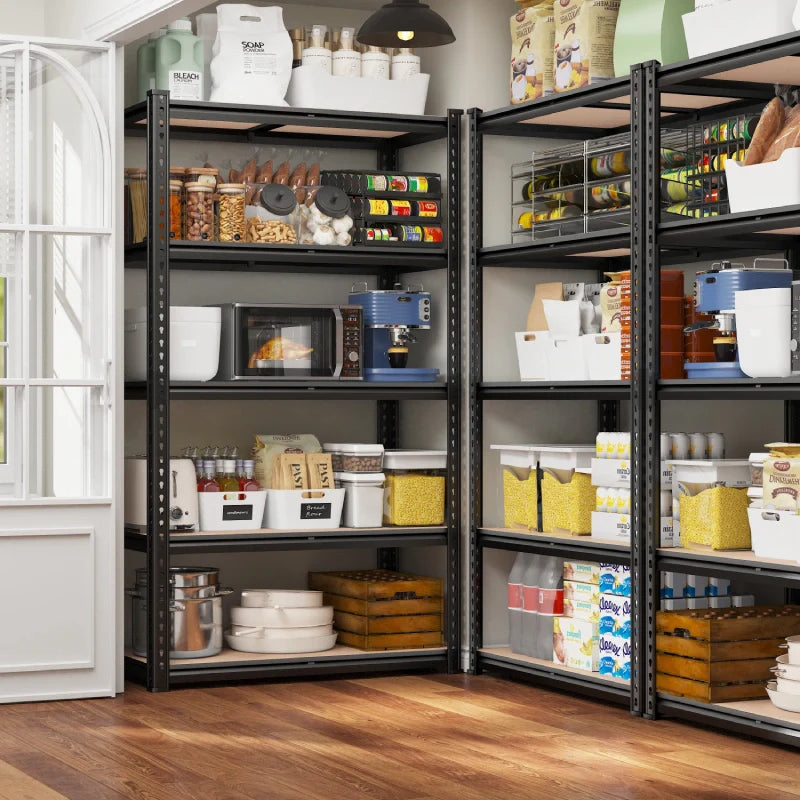 5-Tier Boltless Shelving Units, 2020 lbs Adjustable Steel Garage Shelving Racks for Basement Kitchen Closet