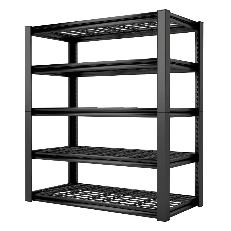 2 Packs 72" H 2500LBS Storage Shelves 5-tier Adjustable Shelving Units for Basement kitchen Garage Pantry