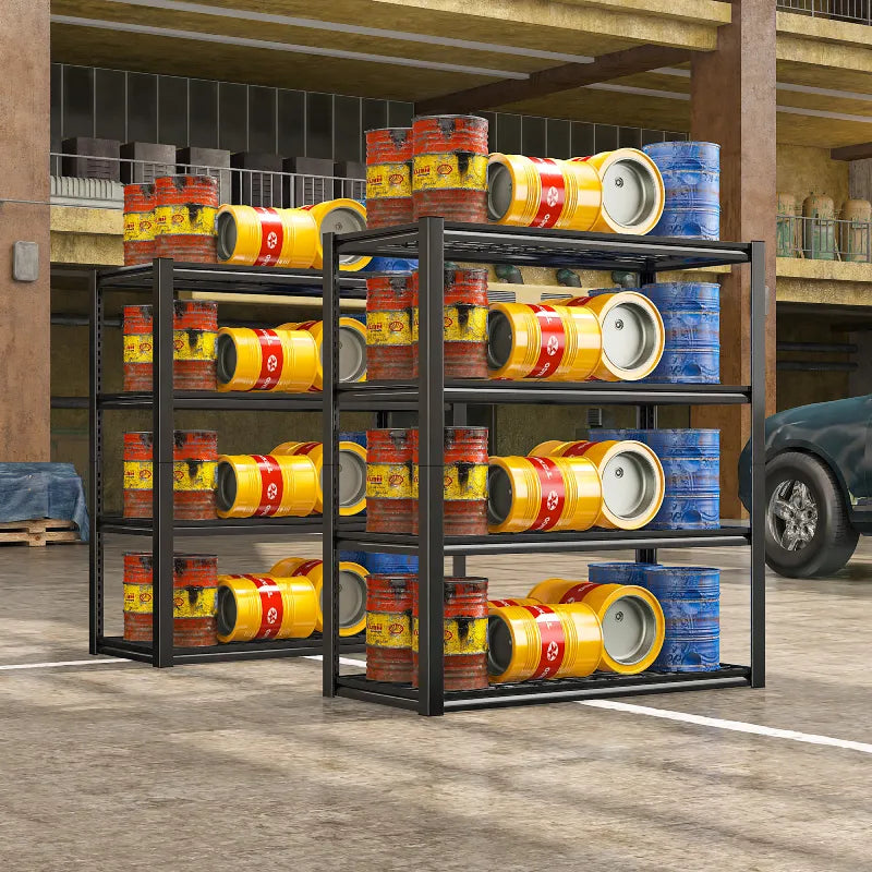 59.9H 4 Tiers Industrial Shelves Adjustable Shelving for Garage Warehouse Basement Loads 2200LBS