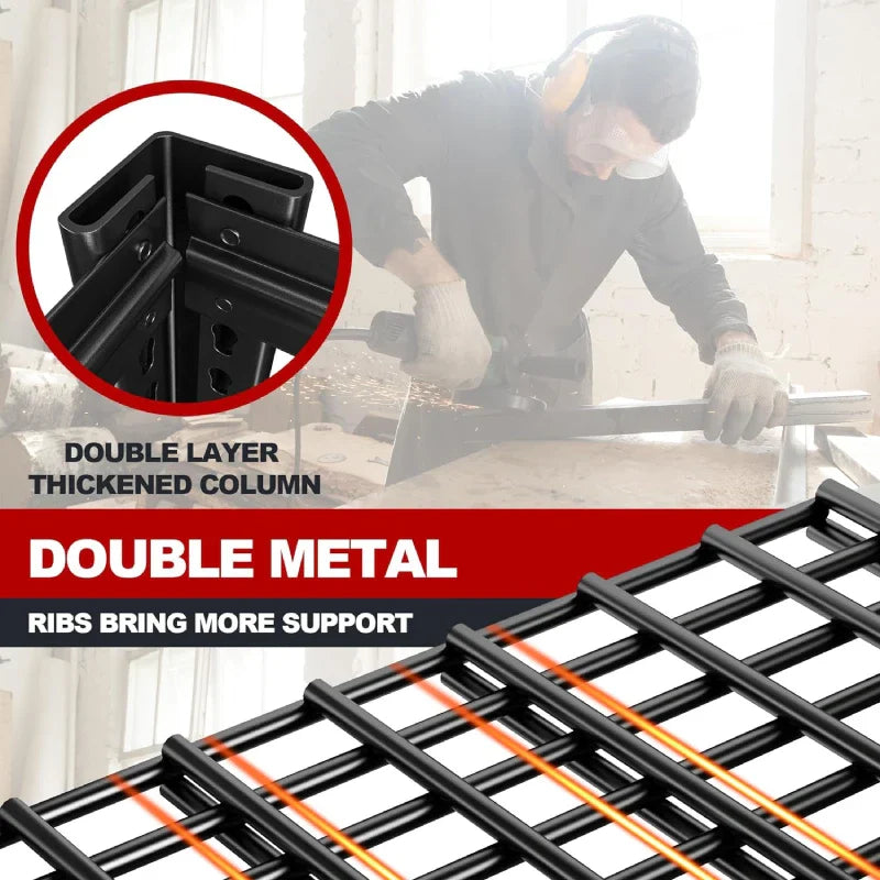 5 Tier 48"W x 72.2"H Storage Shelves for Basement 2500LBS Metal Shelving Unit for Garage, Warehouse, Industrial, basement