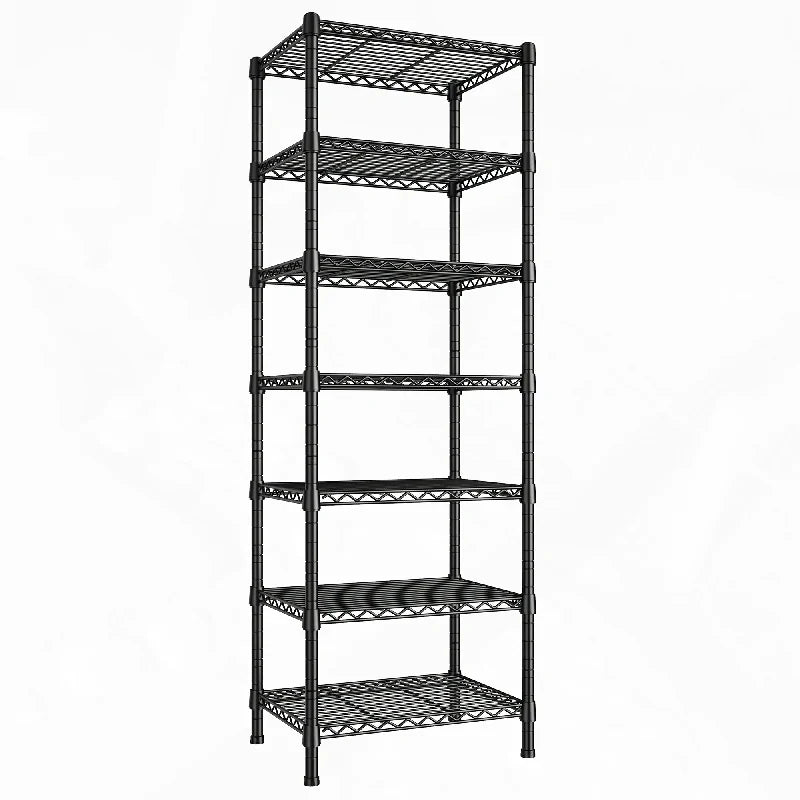 18"W Metal Wire Shelving Units, 7-Tier Adjustable, 1176lbs Wire Rack for Pantry Kitchen Commercial