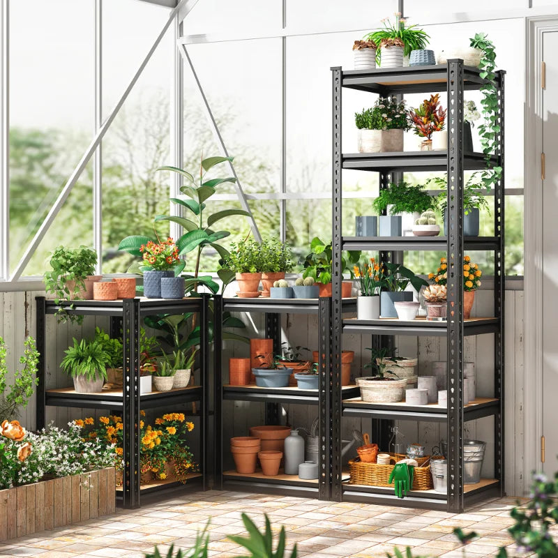 16"W Corner Shelves, 6-Tier Adjustable Storage Shelving Units, 2250lbs Corner Shelf for Living Room Pantry Dorm