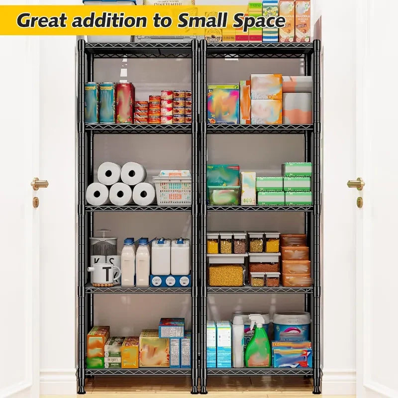 12''W Wire Shelving Units, Set of 2 Metal Shelf, Narrow Metal Shelf, Adjusable Wire Storage Shelves for Pantry Kitchen Dorm