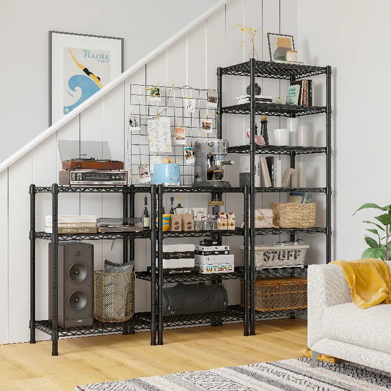 18"W Metal Wire Shelving Units, 7-Tier Adjustable, 1176lbs Wire Rack for Pantry Kitchen Commercial