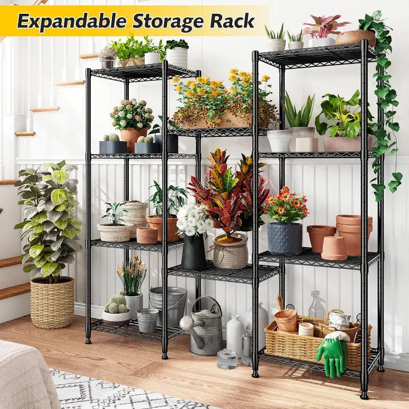 12''W Wire Shelving Units, Set of 2 Metal Shelf, Narrow Metal Shelf, Adjusable Wire Storage Shelves for Pantry Kitchen Dorm