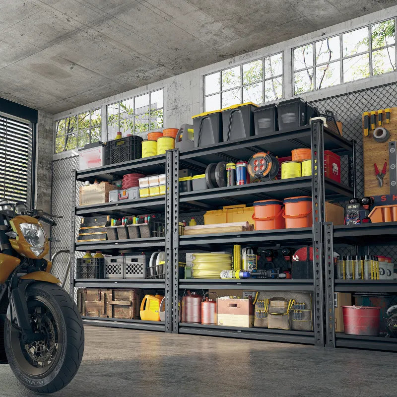 72"H 2600LBS Garage Shelves,Metal Storage Shelving for Warehouse Commercial Pantry Garage