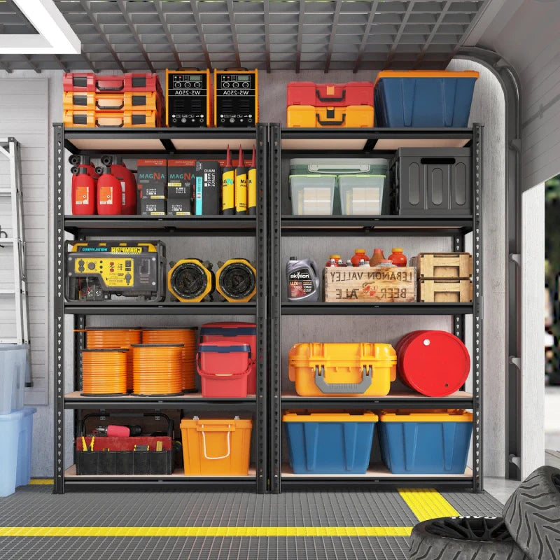 5-Tier Boltless Shelving Units, 2020 lbs Adjustable Steel Garage Shelving Racks for Basement Kitchen Closet