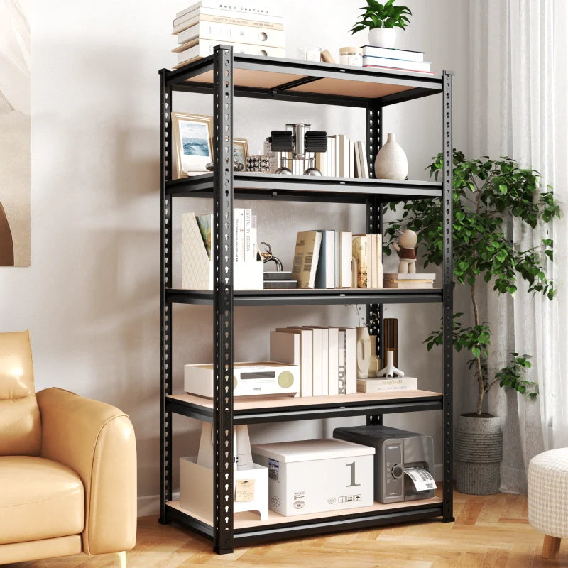 5-Tier Boltless Shelving Units, 2020 lbs Adjustable Steel Garage Shelving Racks for Basement Kitchen Closet