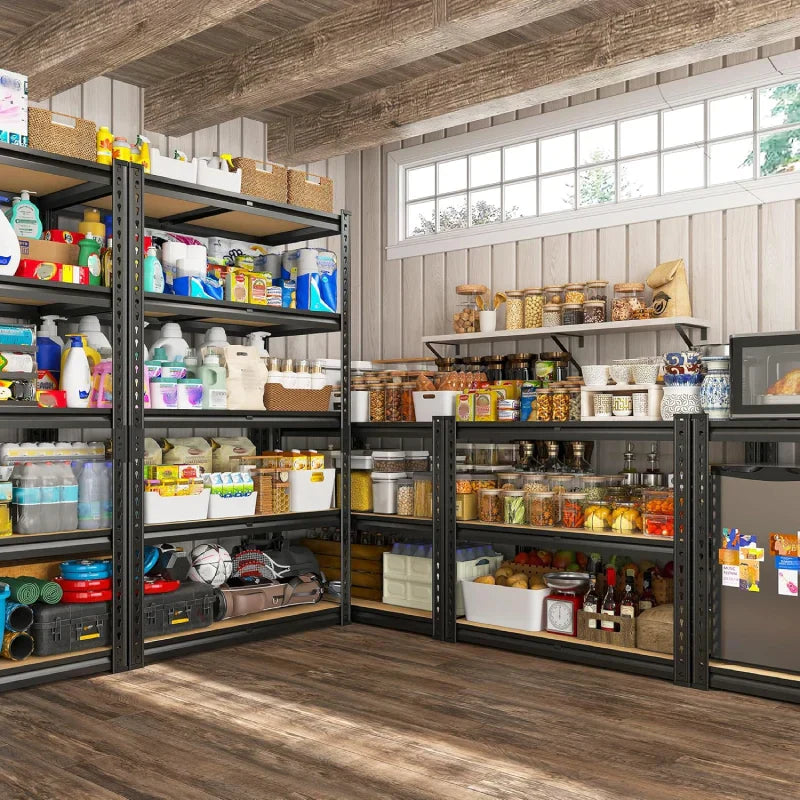 5-Tier Boltless Shelving Units, 2020 lbs Adjustable Steel Garage Shelving Racks for Basement Kitchen Closet
