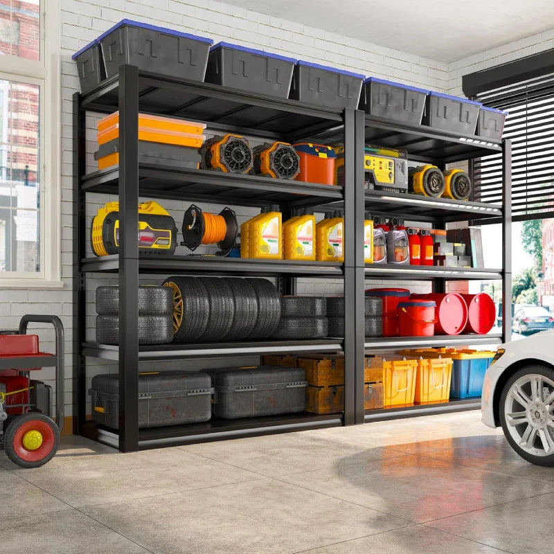 72"H Heavy Duty Garage Shelving 2500LBS Adjustable Basement Shelving for Warehouse Commercial Garage