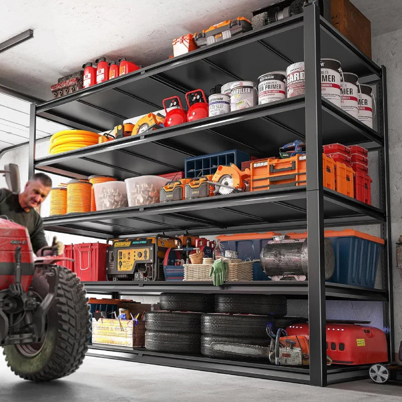 78"H Storage Shelves 3100LBS Garage Shelving Heavy Duty Adjustable Metal Shelves Unit for Storage Rack