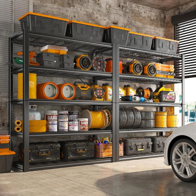 5 Tier 48"W x 72.2"H Storage Shelves for Basement 2500LBS Metal Shelving Unit for Garage, Warehouse, Industrial, basement