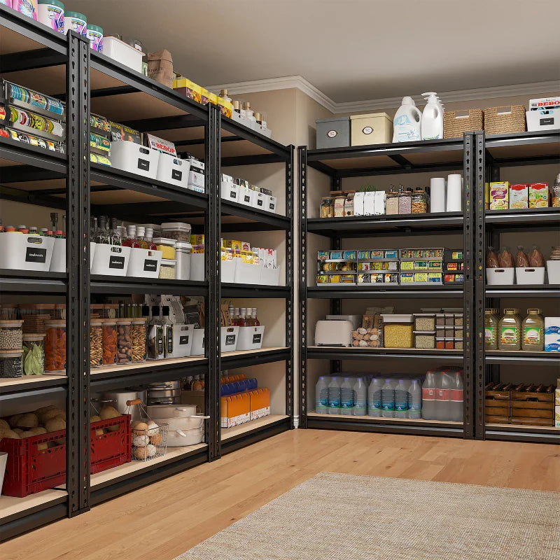 5-Tier Storage Shelving Units, Adjustable Shelves for Garage Pantry Kitchen, 2000 lbs Capacity