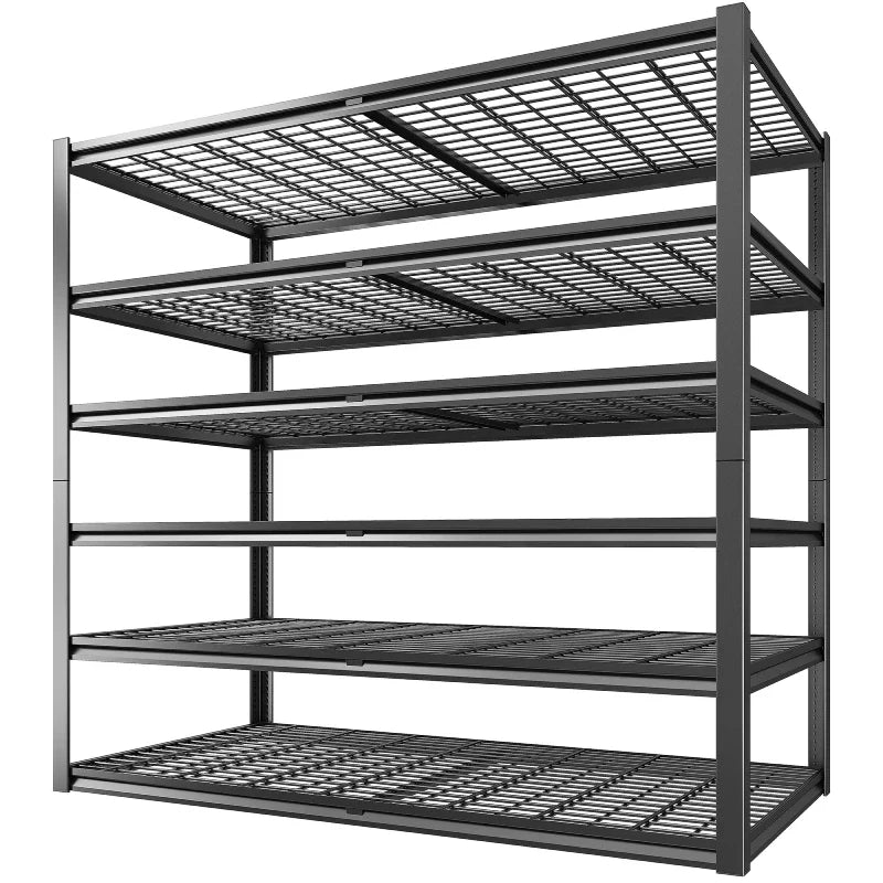 55.2"W 3500LBS Industrial Shelving 6-Tier Adjustable Heavy Duty Shelves for Garage Basement Warehouse