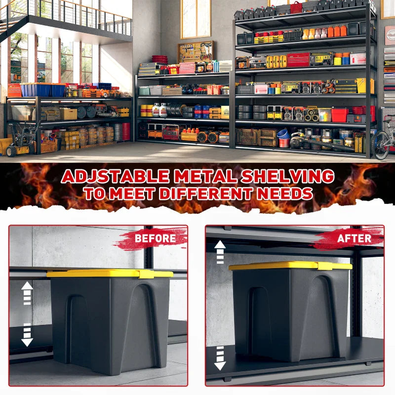 84"H 3500LBS Heavy Duty Garage Shelving 6-tier Adjustable Storage Shelves for Garage,Warehouse, Basement