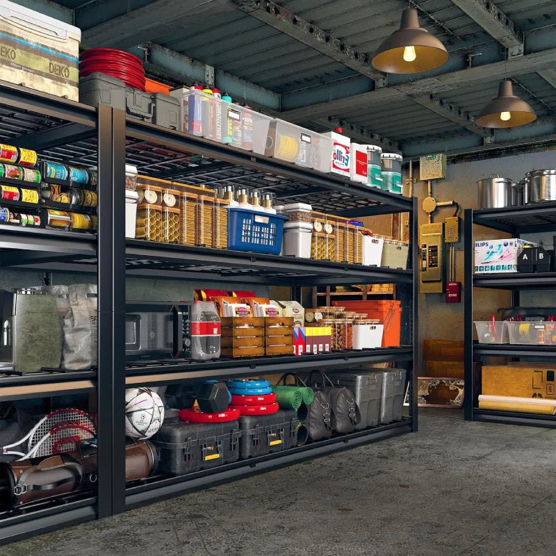60"W 4-Tier Shelves for Storage 2550LBS Adjustable Garage Shelving Storage Racks for Pantry Garage Basement