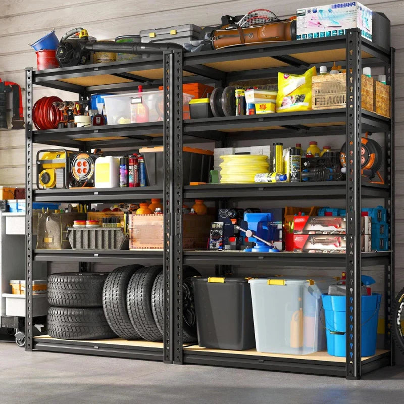 5-Tier Boltless Shelving Units, 2020 lbs Adjustable Steel Garage Shelving Racks for Basement Kitchen Closet