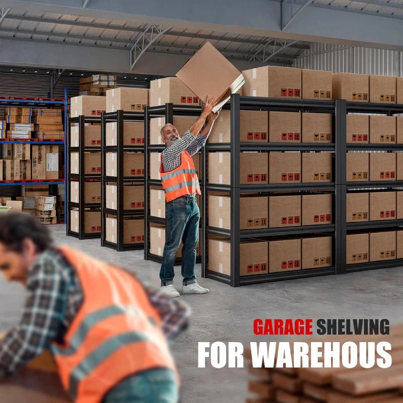 2 Packs 31.5"W Heavy Duty Storage Shelves, 5-Tier 2000 Lbs Adjustable Metal Shelving Units for Garage, Basement, Warehouse, Pantry