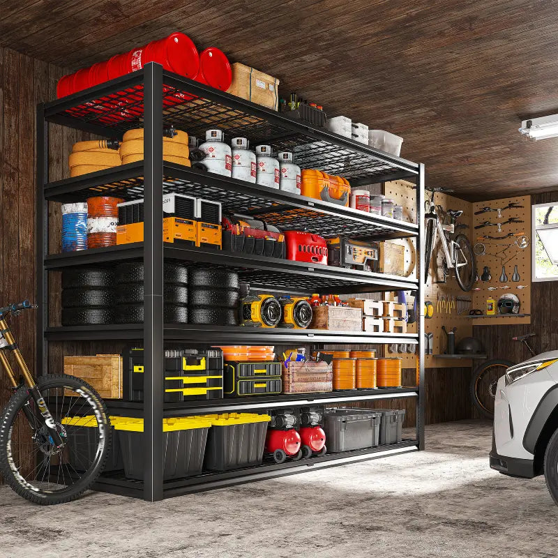 55.2"W 3500LBS Industrial Shelving 6-Tier Adjustable Heavy Duty Shelves for Garage Basement Warehouse