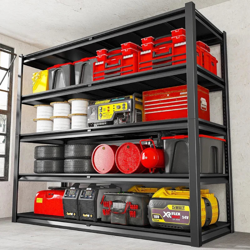 78"H Storage Shelves 3100LBS Garage Shelving Heavy Duty Adjustable Metal Shelves Unit for Storage Rack