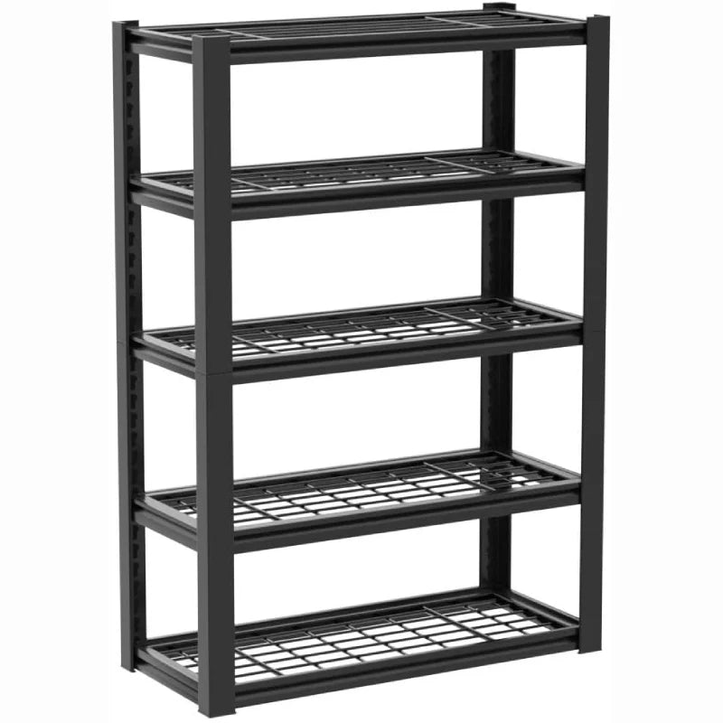 2 Packs 35.6"W Steel Shelving 2500LBS Heavy Duty Storage Shelves Adjustable Storage Shelves for Garage, Kitchen,Basement