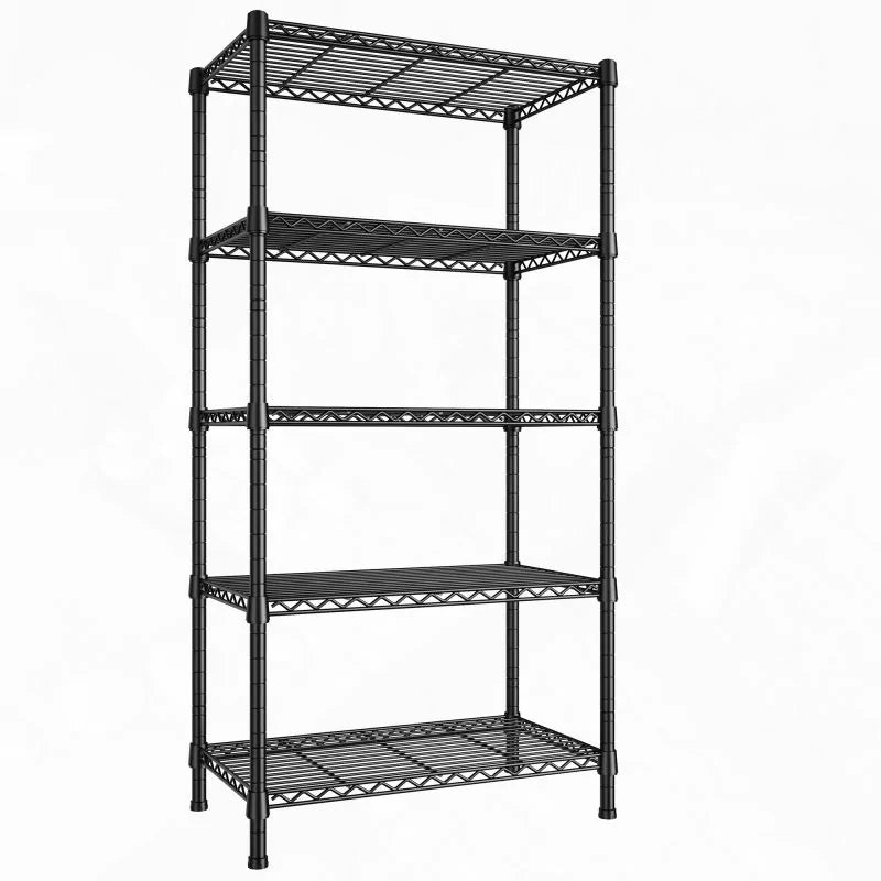 24"W Wire Shelving Units,5-Tier Adjusatble, 850lbs Metal Wire Shelf for Kitchen Pantry Basement