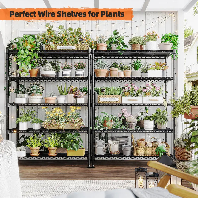 29"W Wire Shelving Units, 5-Tier Adjusatble, 1020lbs Metal Wire Rack for Pantry Kitchen Commercial
