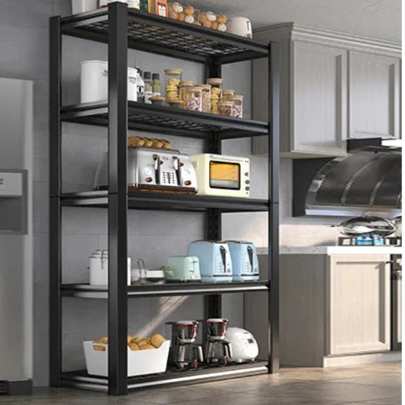 2 Packs 35.6"W Steel Shelving 2500LBS Heavy Duty Storage Shelves Adjustable Storage Shelves for Garage, Kitchen,Basement