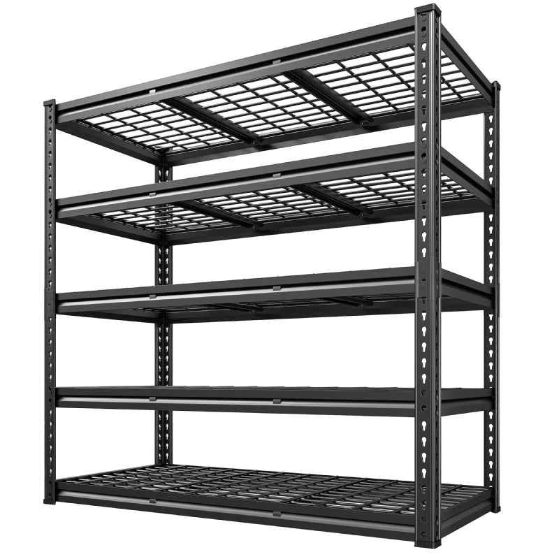 Garage Shelving 48"W x 72"H 5-Tier Storage Shelves 3000 LBS Heavy Duty Shelving Adjustable for Garage, Basement, Warehouse