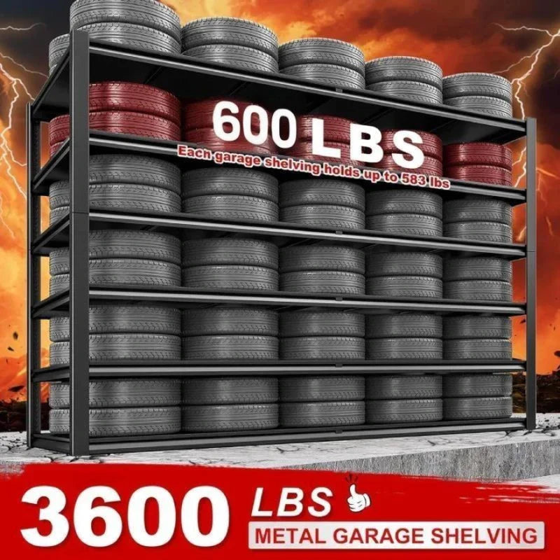 84"H 3600LBS Heavy Duty Industrial Garage Shelving,6-Tier Adjustable Easy Installation Storage Shelving Units For Basement&Warehouse