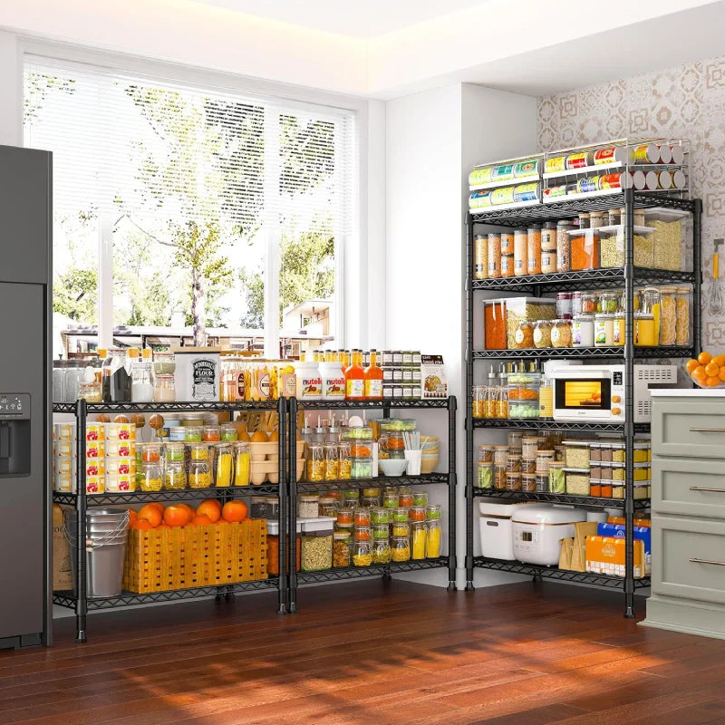 21.5"W Metal Wire Rack, 6-Tier Adjusatble, 1000lbs Wire Shelving Units for Kitchen Pantry Commercial