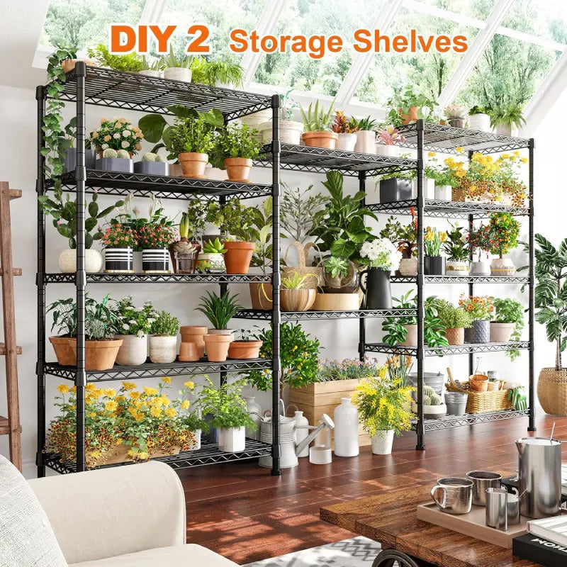 21.5"W Metal Wire Rack, 6-Tier Adjusatble, 1000lbs Wire Shelving Units for Kitchen Pantry Commercial