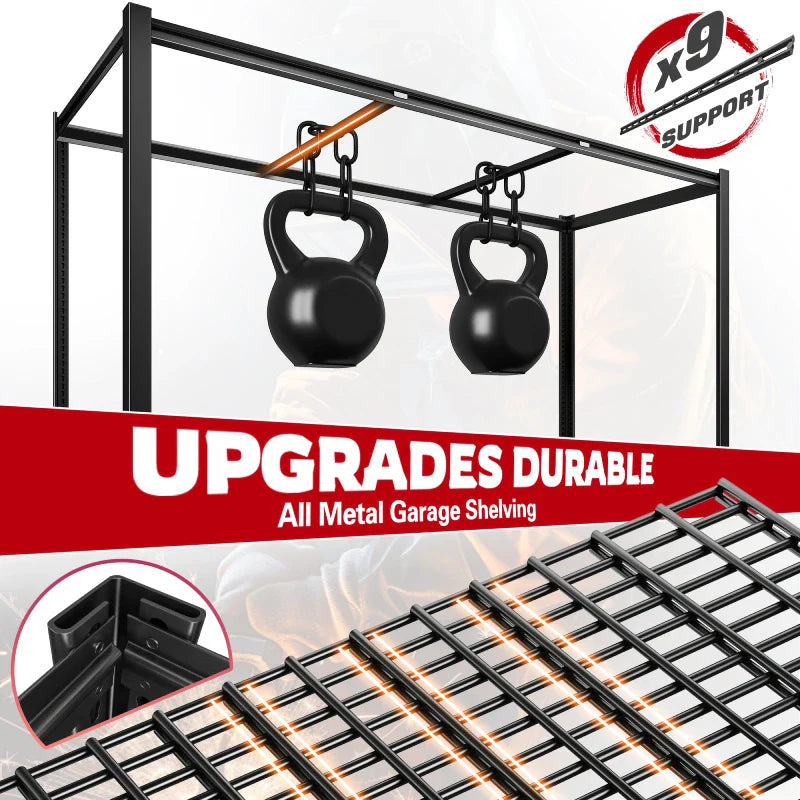 2 PCS 84"H Garage Shelving 3000LBS Industrial Shelving Units 6-tierAdjustable Storage Shelves for Basement, Garage, Warehouse