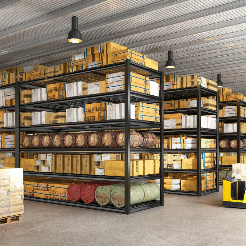 2 PCS 84"H Garage Shelving 3000LBS Industrial Shelving Units 6-tierAdjustable Storage Shelves for Basement, Garage, Warehouse