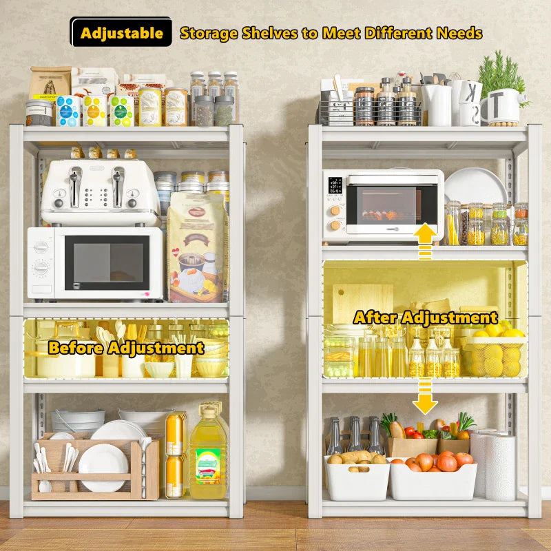27.6"W kitchen Rack Shelf 1600 lbs for Pantry Storage Metal Shelving Unit