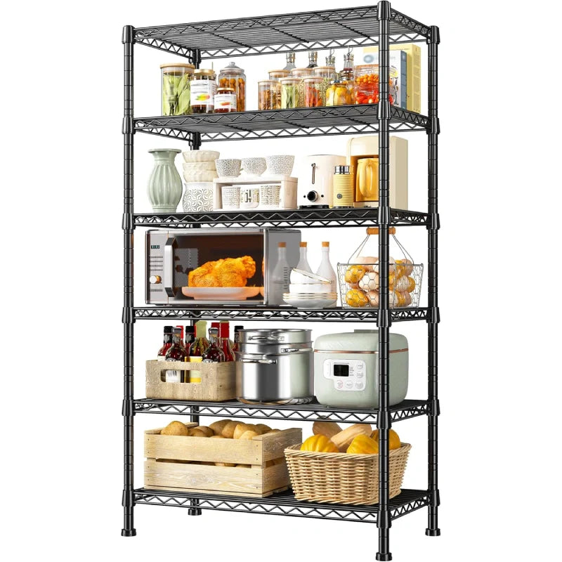 Tall Wire Shelving Units,Adjustable Outdoor Metal Shelves, Storage Shelves for Kitchen Pantry Dorm