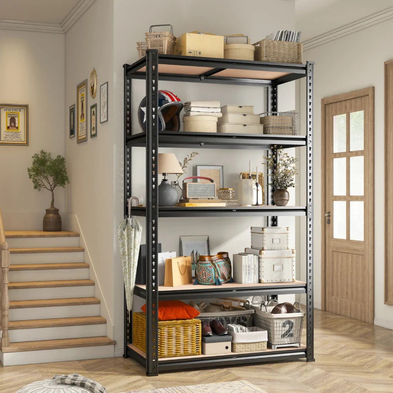 35.5“W Garage Storage Shelves, 5-Tier Adjustable Storage Rack, 2000 Lbs Heavy Duty Shelving Units, Metal Shelves for Pantry Kitchen Dorm