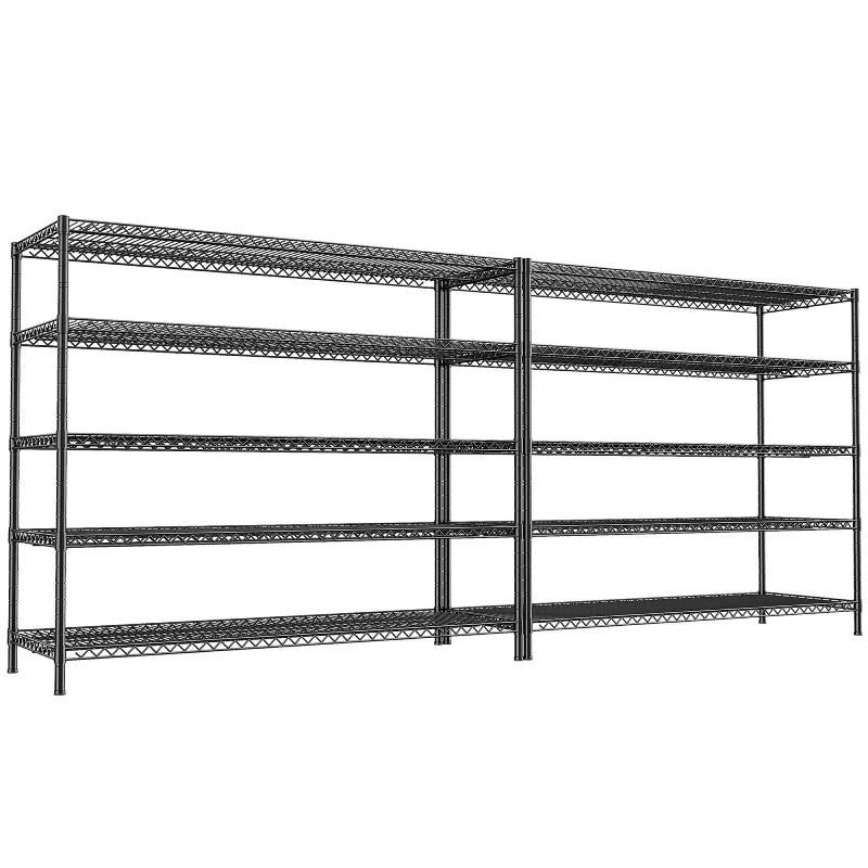 55.5"W Wire Shelving, 3200 lbs Heavy Duty Storage Racks, Metal Shelves for Garage Kitchen Basement