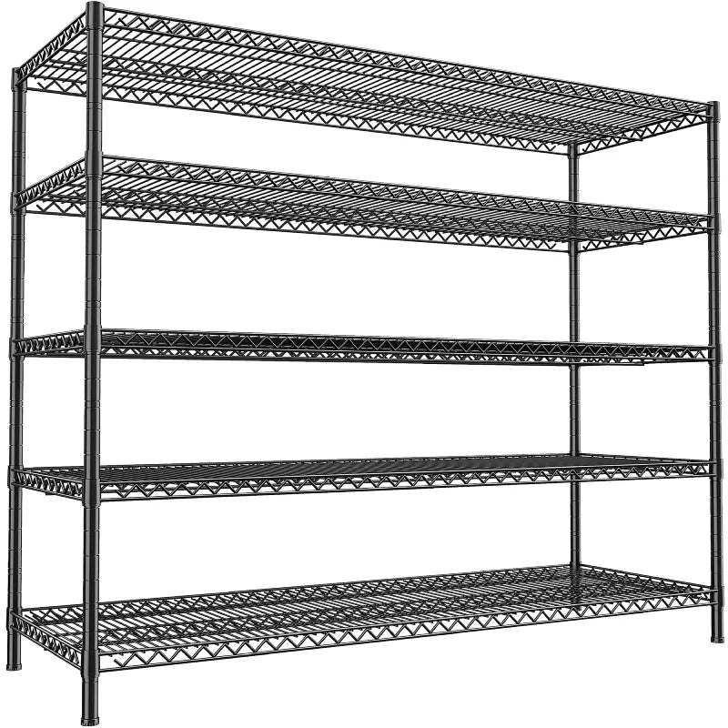 55.5"W Wire Shelving, 3200 lbs Heavy Duty Storage Racks, Metal Shelves for Garage Kitchen Basement